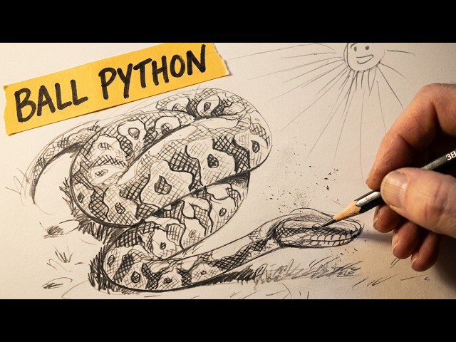 HOW TO DRAW A BALL PYTHON (intermediate level artist)