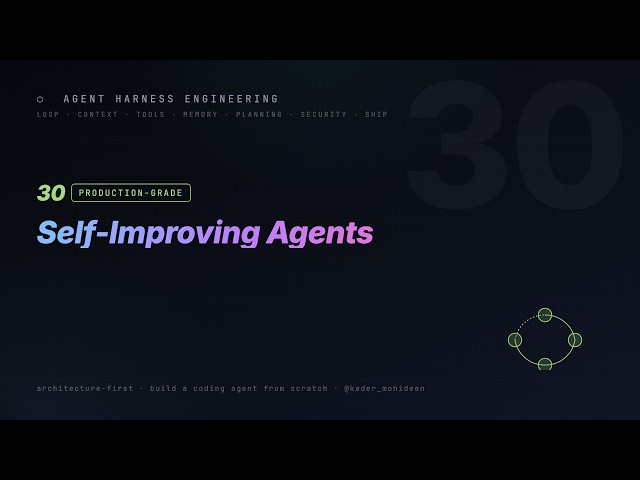 30. Self-Improving Agents | Agent Harness Engineering