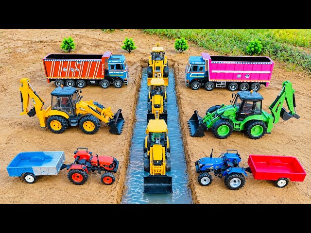Tata tipper truck 2518 heavy Trapped mud | jcb tractor video | jcb cartoon | tractor gadi 