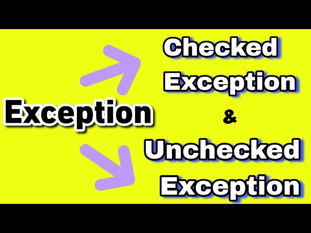 Checked and unchecked exception in java