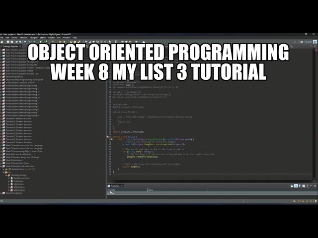 Object oriented programming week 8 my list 3 tutorial