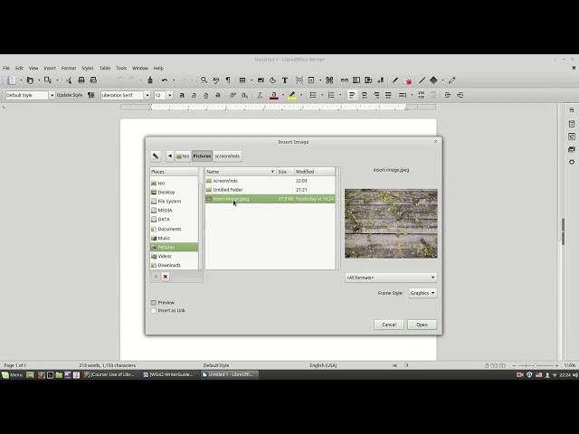 LibreOffice Writer - Inserting Images