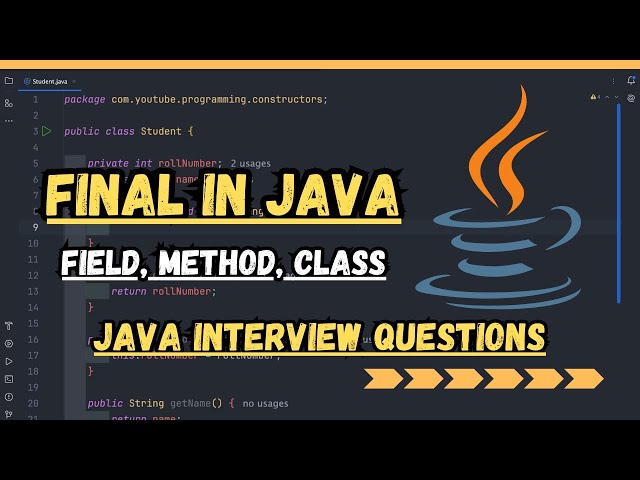 Final keyword in java | Java interview questions