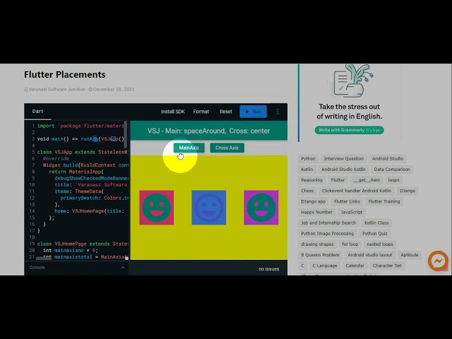 MainAxisAlignment and CrossAxisAlignment in Flutter