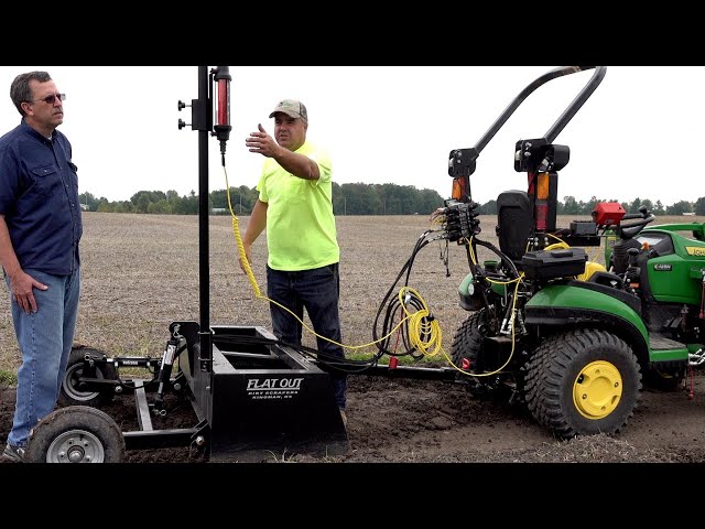 Laser Grading Like A Pro! Subcompact Tractor Laser Leveling System! Least Expensive Option Available