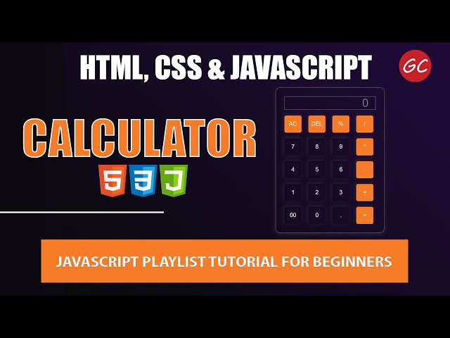 How to make a Calculator using HTML CSS JavaScript | Javascript Project | graphicsedit