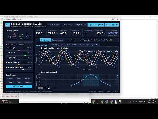 Adelia Khansa Adilah_Desain & Simulasi RLC Circuit Menggunakan Python 3