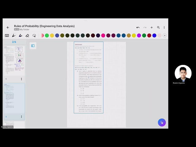 Engineering Data Analysis - Rules of Probability