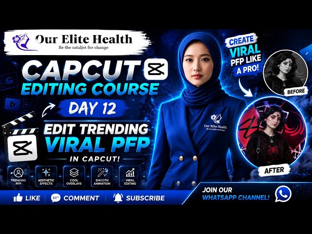 Create Trending viral PFP in CapCut in few Minute|CapCut Editing - Day 12|Ourelitehealth