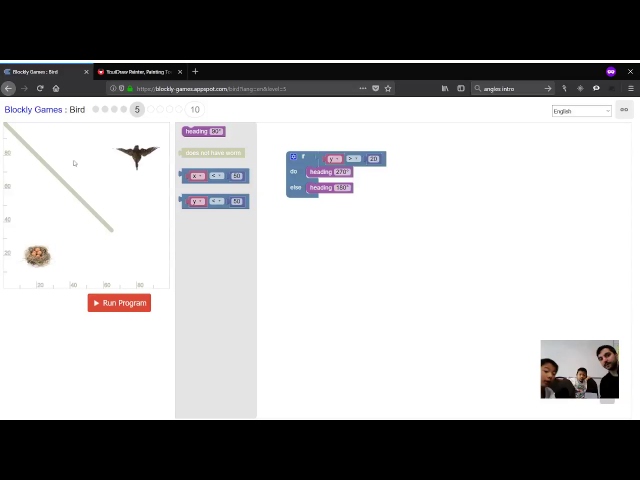 Learning coding with Blockly