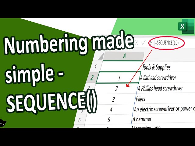 Dragging down to create a numbered list in Excel? There’s a better way!