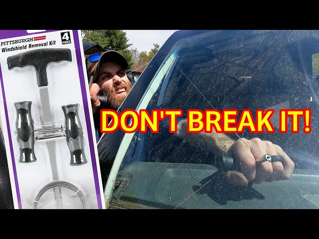 How to remove a JUNKYARD WINDSHIELD - D&E in the UPULL 56