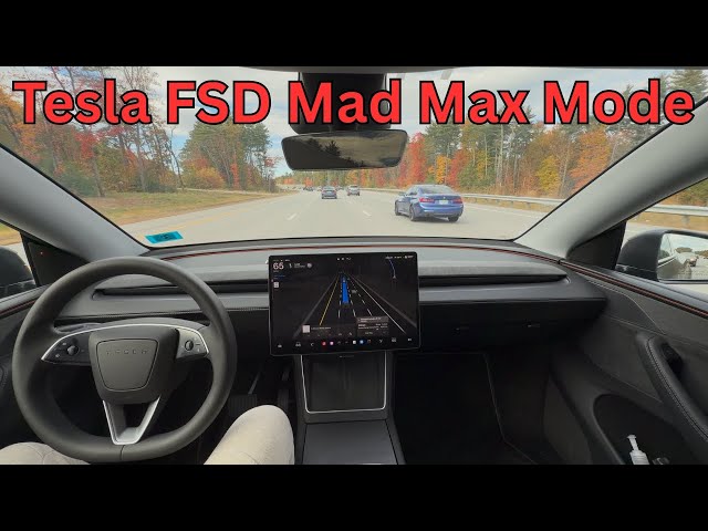 Tesla FSD V14.1.2: First daytime drive with Mad Max mode enabled
