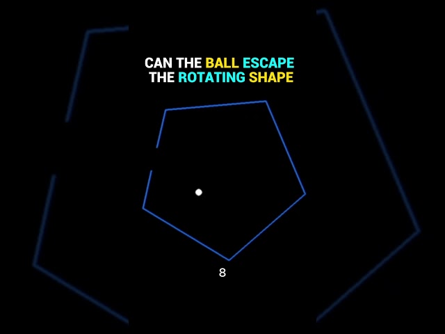 Can This Ball Escape the Spinning Trap? #asmr #simulation #song #robounce #python #programming
