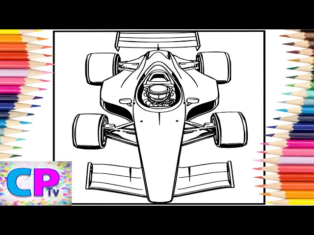 Formula One/Very Fast Race Car/Formula One racing/Creative Coloring Ideas/Art Therapy/Relaxing Video