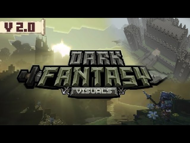 Minecraft caste build with fantasy visuals texture pack