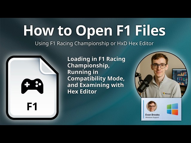How to Open F1 Files (F1 Racing Championship Data)
