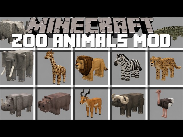 Minecraft ZOO ANIMAL MOD / BREED THE ANIMALS AND WATCH THEM GROW!! Minecraft