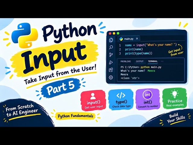 Python Input() Explained | Part 5 | Python for Beginners