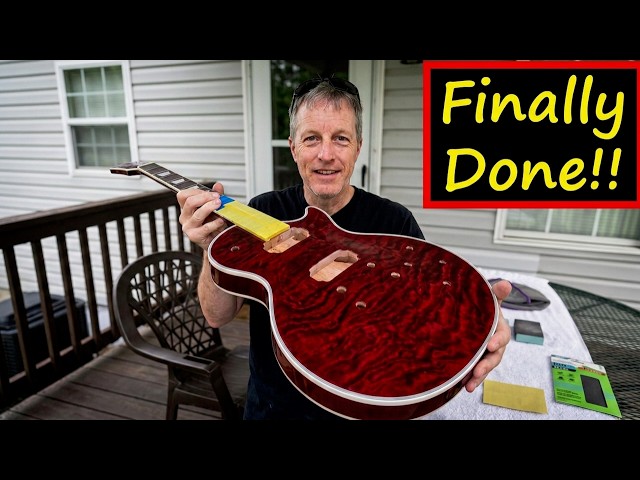 LP Style Guitar Build - Part 7: Finally Completed The Guitar Finish!! #guitarkit #guitarbuilding