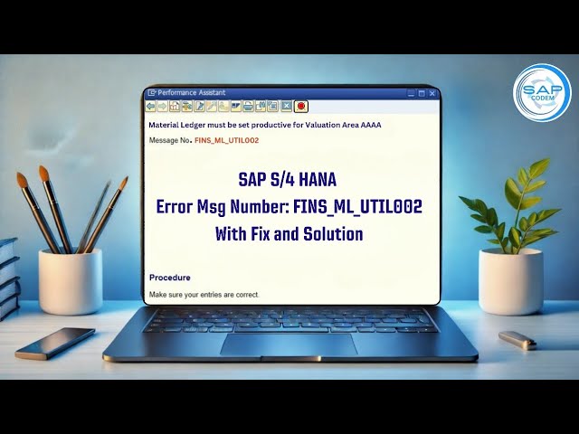 How to Fix Error Message No. FINS_ML_UTIL002 in SAP