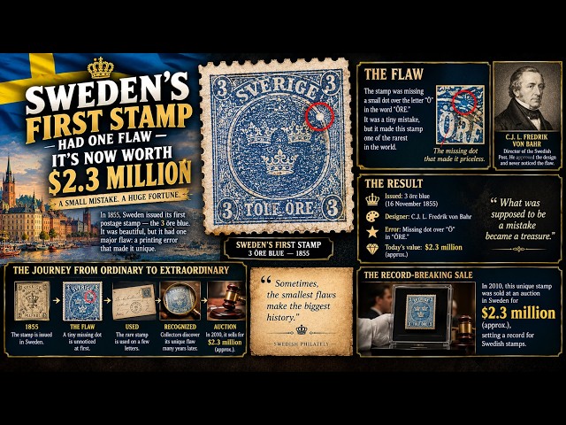 The Broken Machine Part That Made Sweden's Rarest Stamp