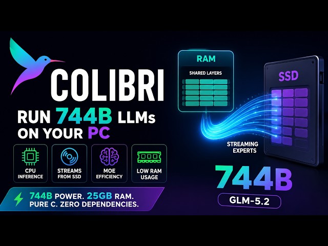Colibri : Run a 744B AI Model on 25GB RAM Locally — No GPU Required