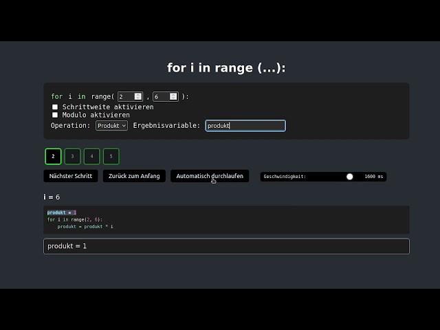 Python: for i in range
