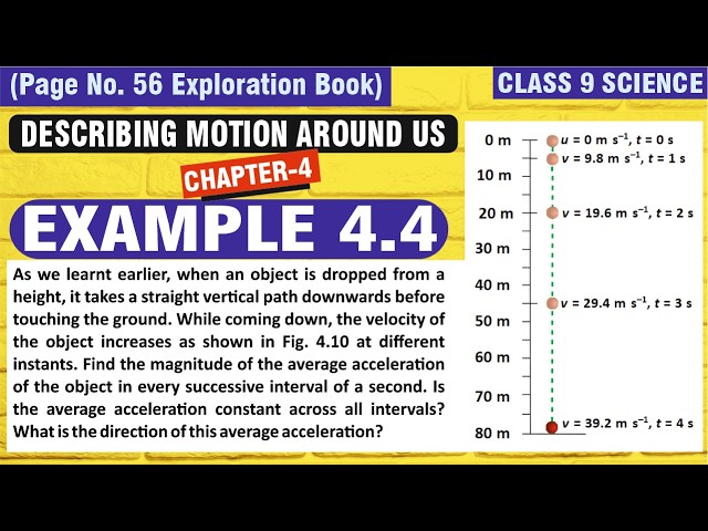 Class 9 Science Ch 4 | Example 4.4 | Describing Motion Around Us | Exploration | Jain Tutor