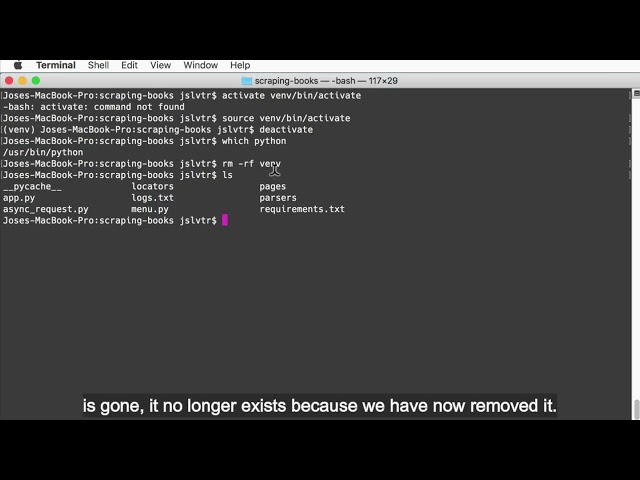 175  Terminal video using Pipenv