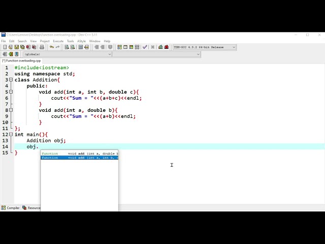 function overloading | c++ function overloading.