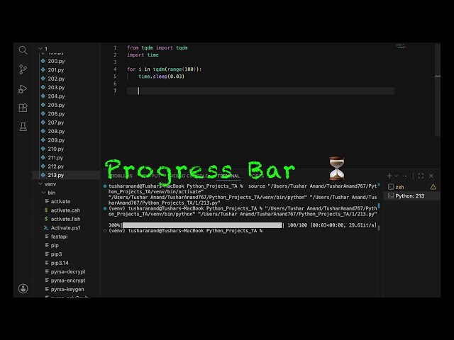 progress bar ever ⏳🔥 #coding #python #shorts #progressbar