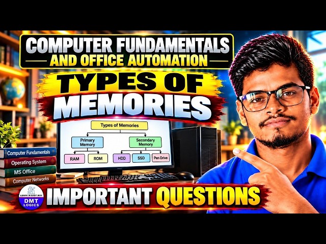 Types of Computer Memory Explained | Computer Fundamentals & Office Automation | Degree Classes