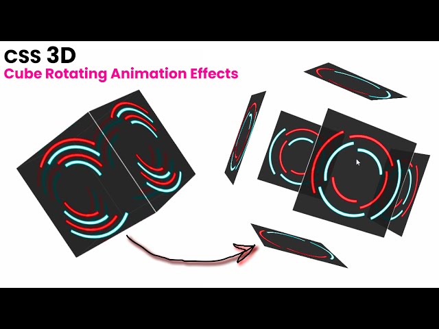 Pure CSS3 3D Cube Rotating Box Animation || CSS Keyframes Animated Tutorial