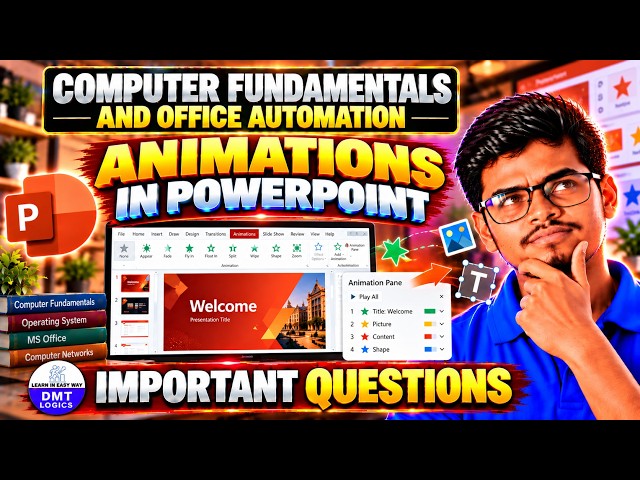 Animations in PowerPoint | PPT | Computer Fundamentals & Office Automation | Degree Classes