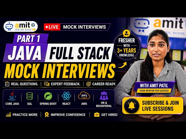 Live Java Full Stack Mock Interview Part 1 | Java + Spring Boot