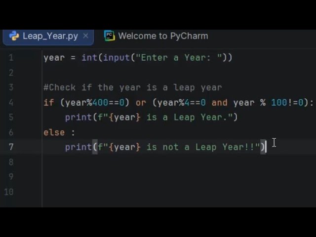 Write a program to check whether the entered year is a leap year or not? (Python)
