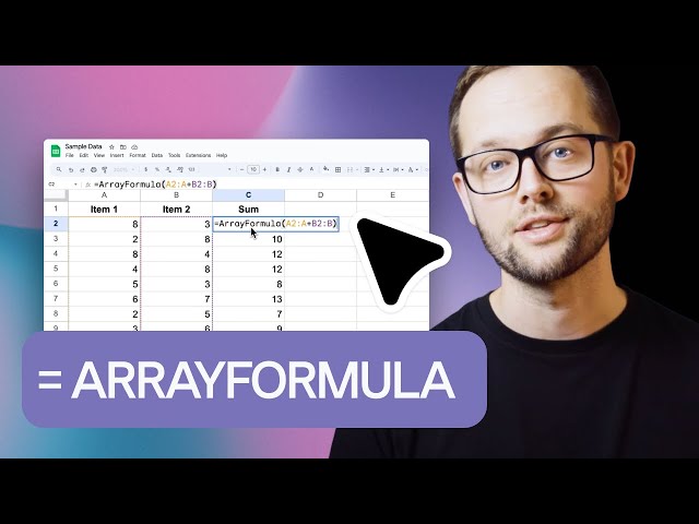 How to copy formulas down an entire column automatically in Google Sheets | ARRAYFORMULA