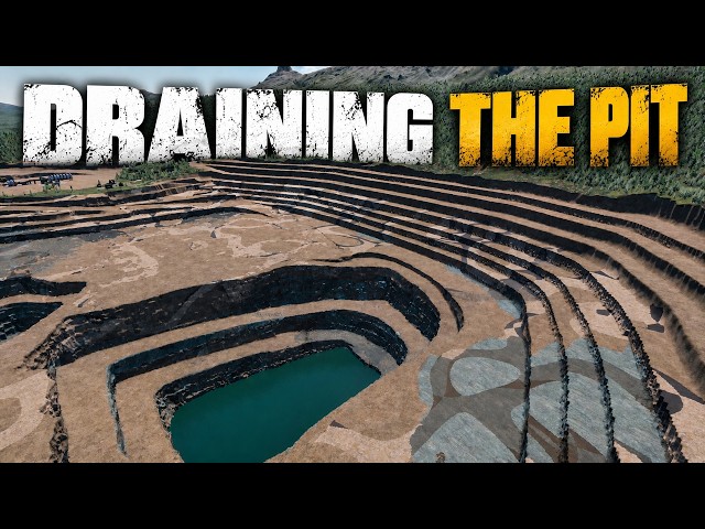 Draining a MASSIVE Open Pit Mine | Out of Ore Timelapse