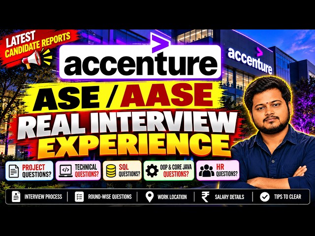 🚨 Accenture ASE & AASE Interview Experience 2026 | Real Questions, Technical & HR Round Tips