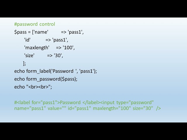 3 CodeIgniter forms