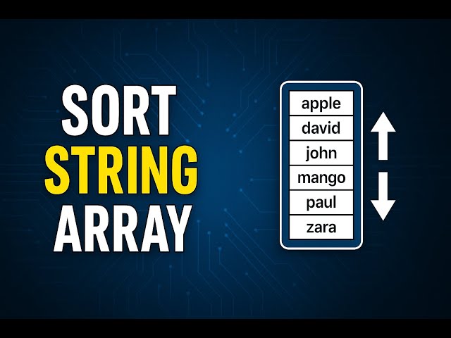 Sort String Arrays in Java - 3 ways