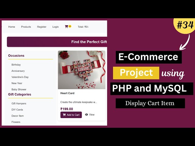 E-Commerce Website Project Using PHP & MySQL | Admin & User Panel | Display Cart Items - 34