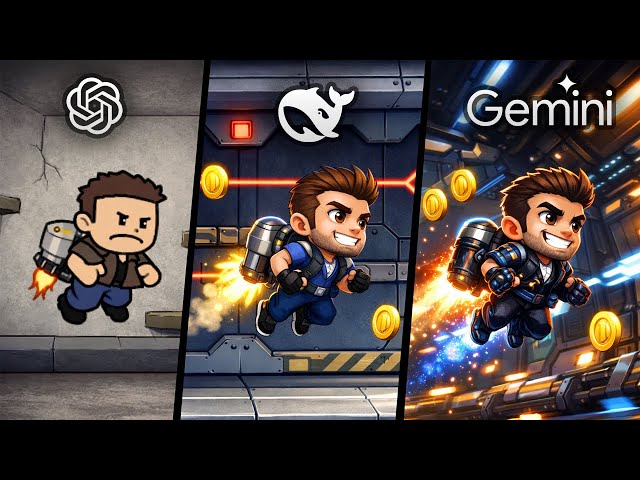 ChatGPT VS DeepSeeke VS Gemini: Crean Jetpack Joyride desde CERO