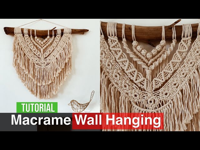 Tutorial Boho Macrame wall hanging for beginners