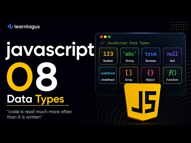 JavaScript Data Types Explained | Primitive & Non-Primitive Types | JavaScript Tutorial #08