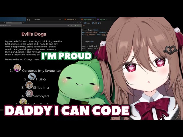 Evil Neuro Can Code Now! Vedal Lets Her Build a Website (He’s Proud) | Highlights