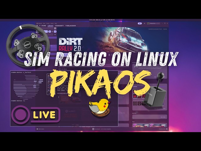 Ultra-wide | Sim Racing on Linux | PikaOS | Moza Racing Wheel & Shifter