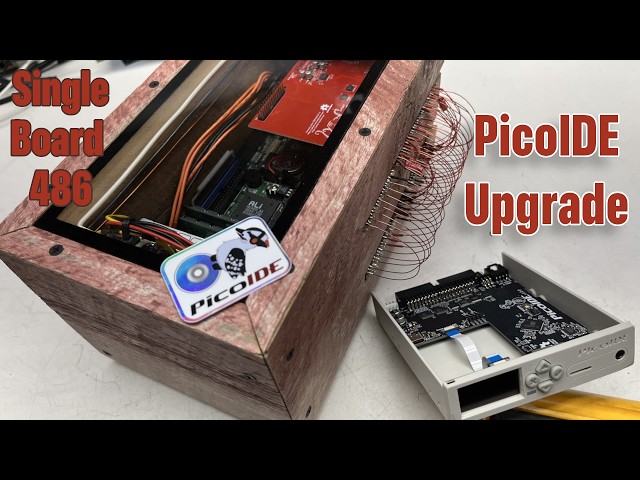Playing around with the PicoIDE to upgrade my "Single-board" wood external enameled wire ISA 486 PC