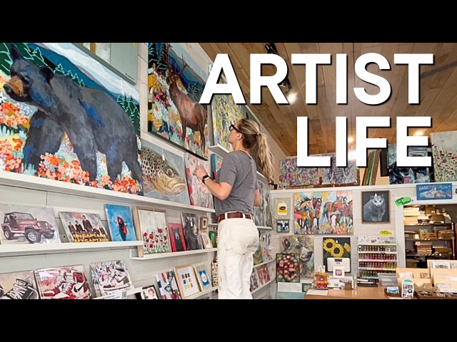 Studio Vlog: Packing Prints, Painting, Chasing Deadlines - A Day in My Life as a Full-Time Artist